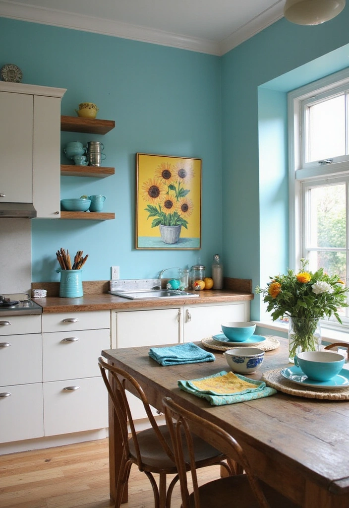 Sky Blue Accent Walls