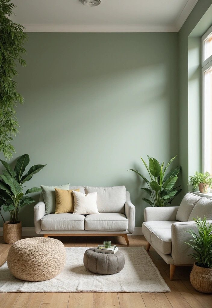Soft Sage Green for a Calm Retreat