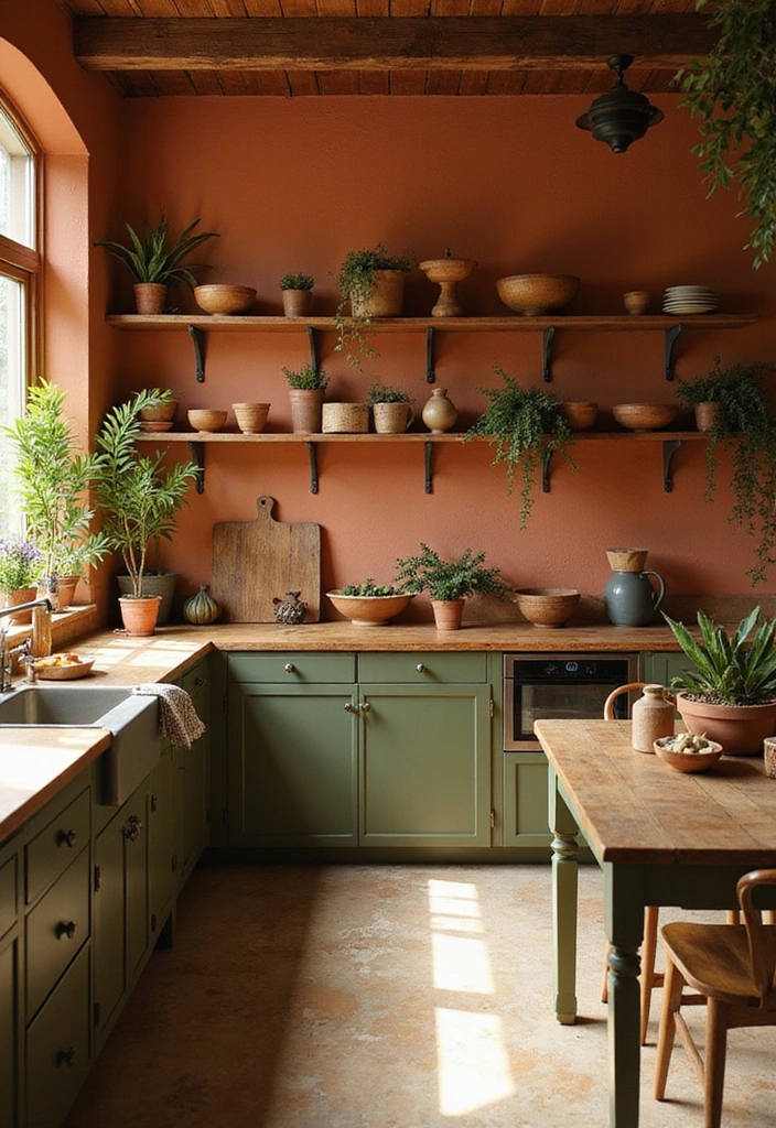Earthy Tones and Natural Greens