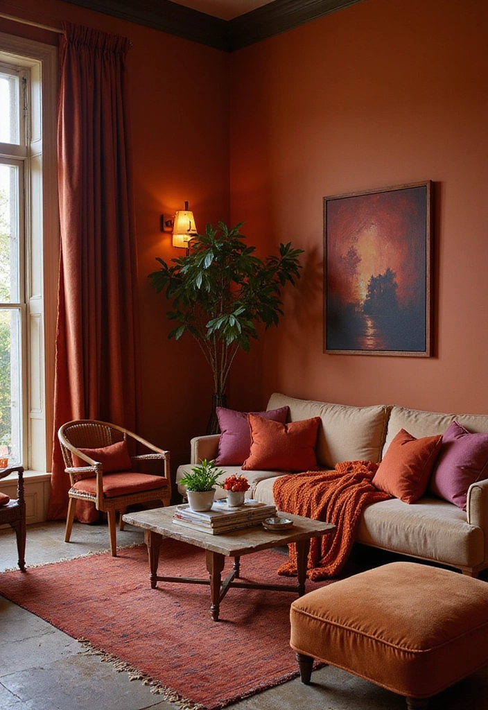 Warm Terracotta and Rich Jewel Tones