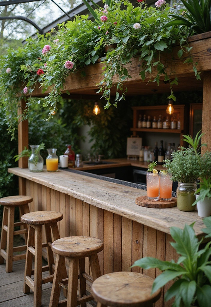 Garden-Inspired Bar