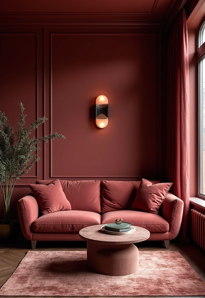 Rich Burgundy for a Cozy Atmosphere