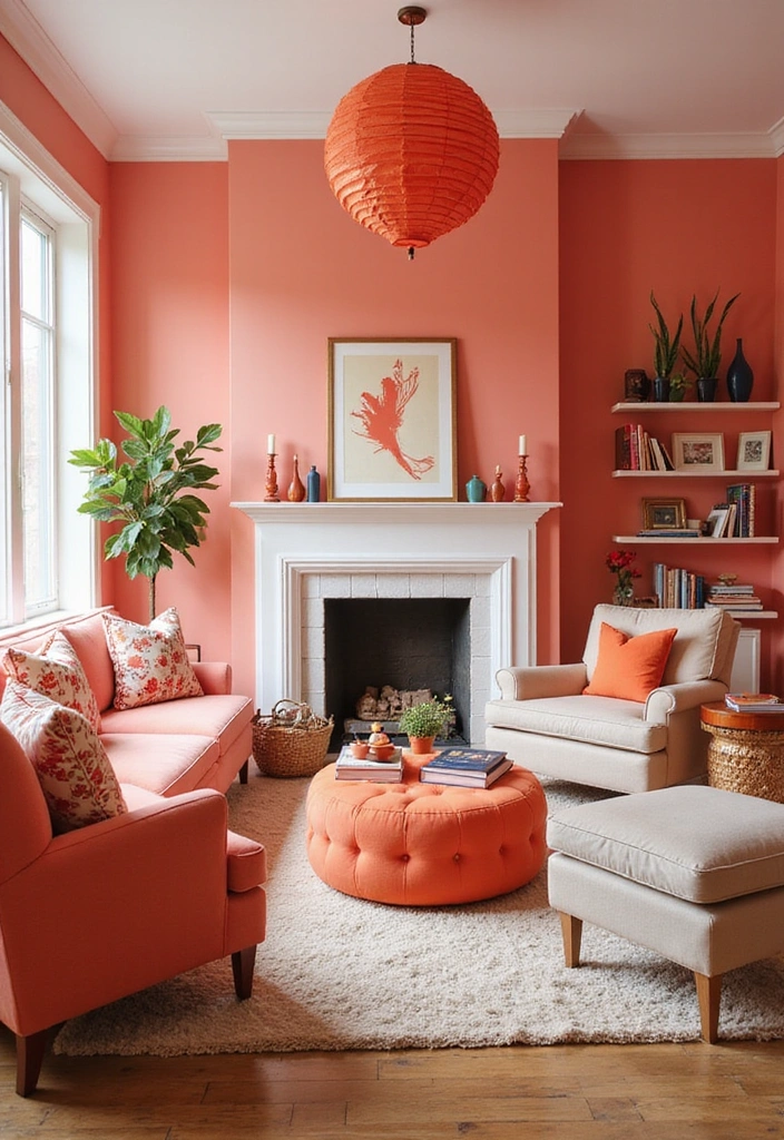 Bright Coral for a Fun Pop