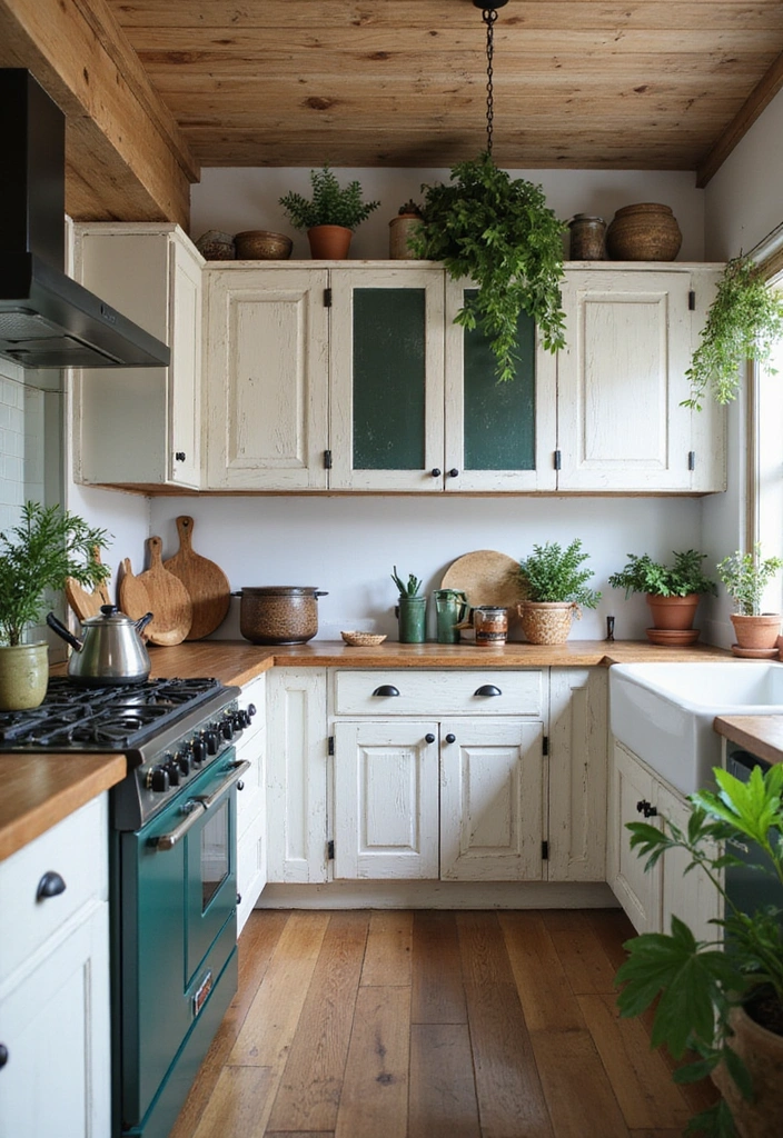 Rustic White and Deep Forest Greens