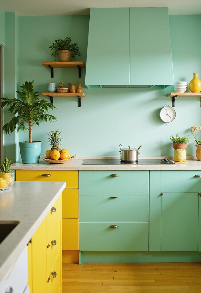 Refreshing Mint and Lemon Yellow