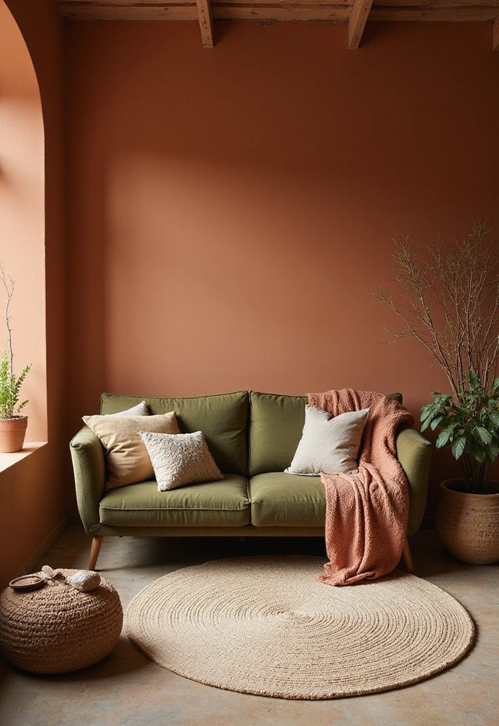 Earthy Warmth with Terracotta and Olive