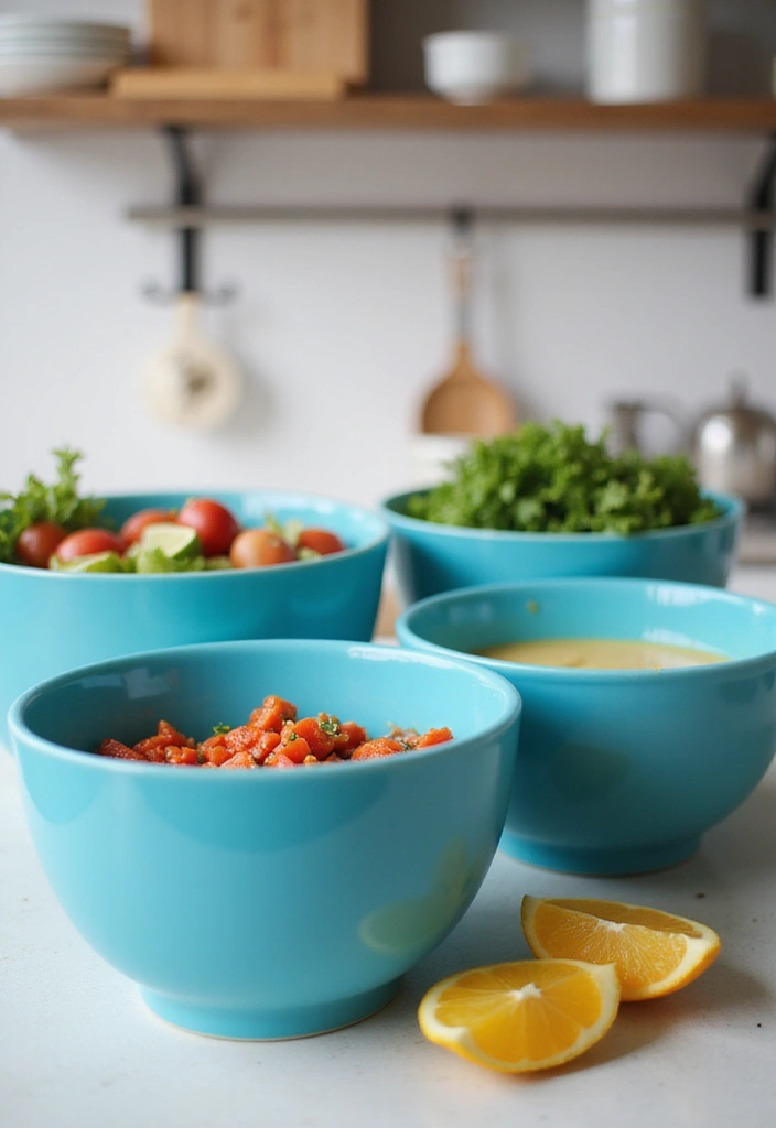 Blue Mixing Bowls