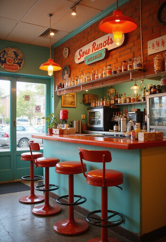 Retro Soda Shop Bar